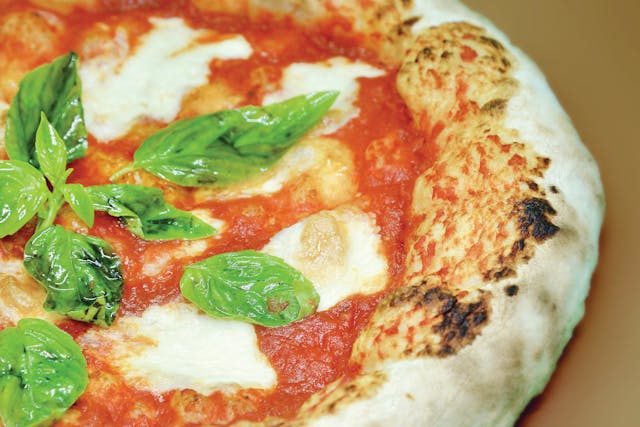 Authentic Neapolitan Pizza with Fresh Basil